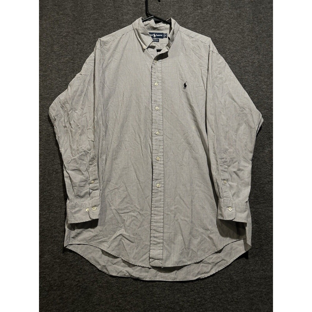 Polo Ralph Lauren Yarmouth‎ Mens Dress Shirt Plaid Button Down Long Sleeve